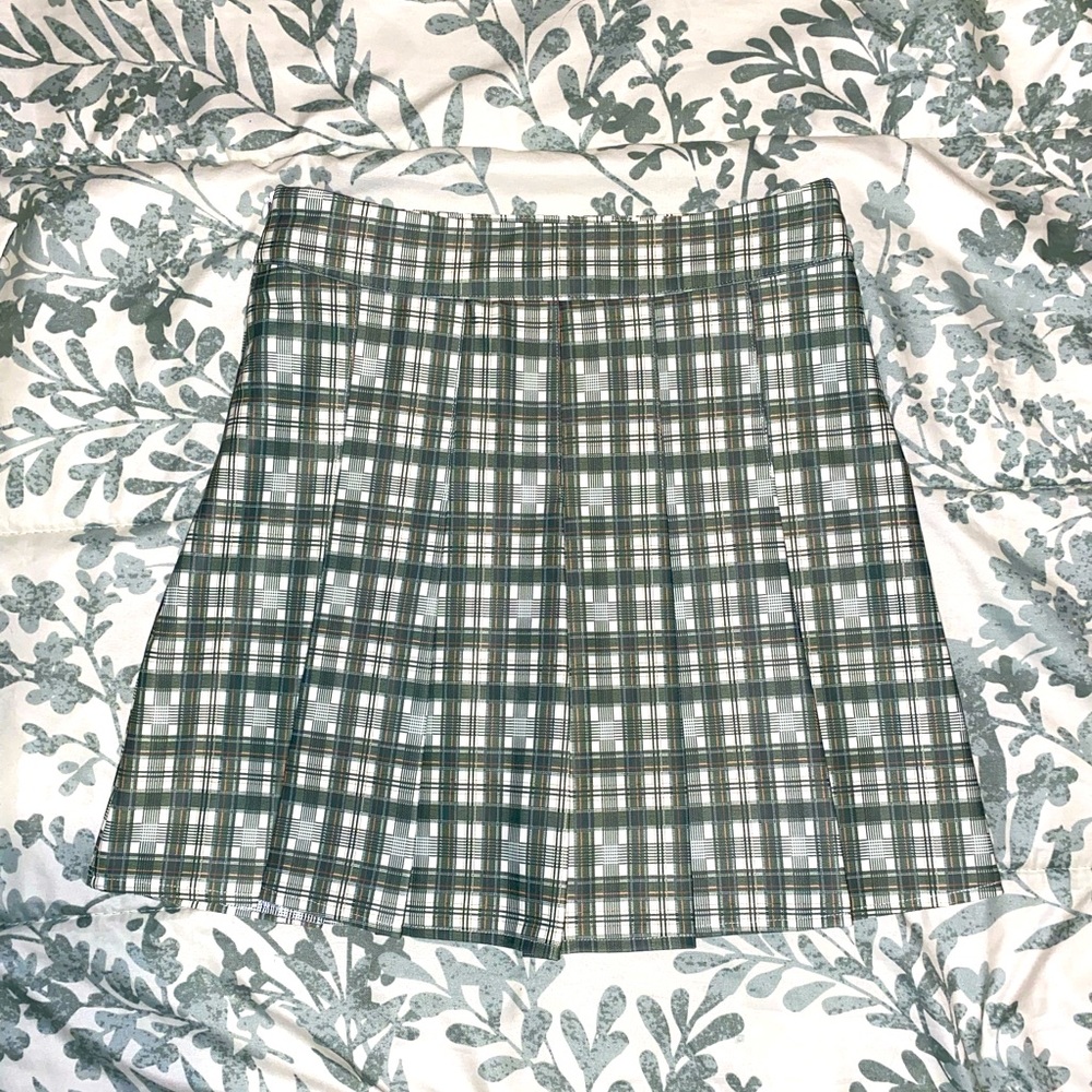 Pleaded Plaid Skirt🍀